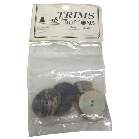 Lot of 10 Round Abalone Shell Sewing Two Hole Buttons Iridescent Arts & Crafts - Picture 1 of 4